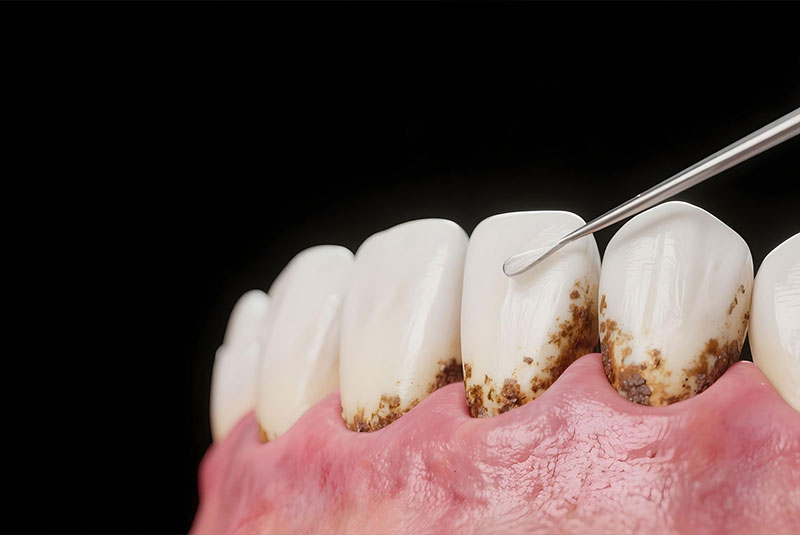 illustration of dental cleaning