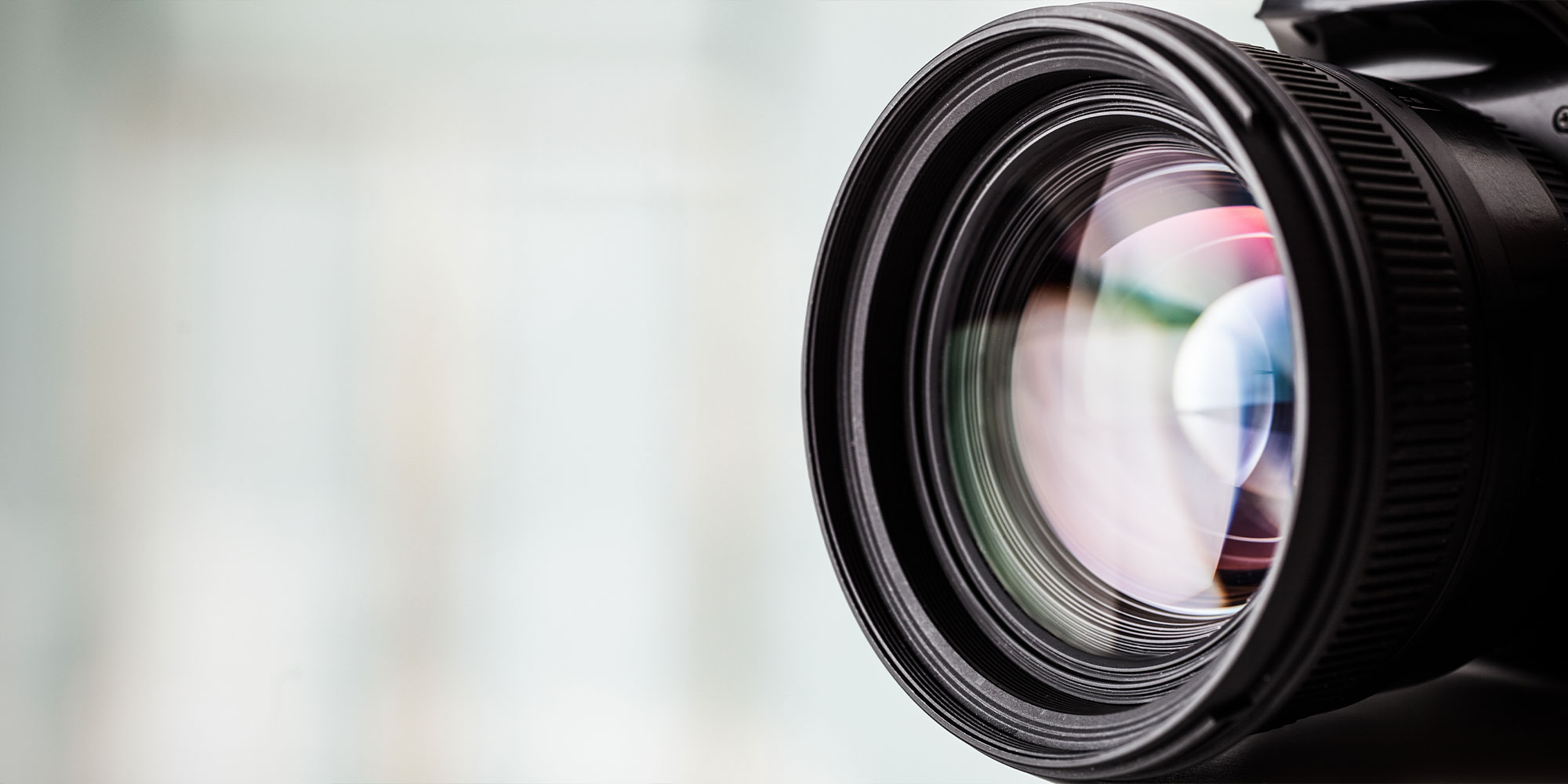 close up of camera lens